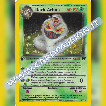 2/82 Dark Arbok Holo Prima Edizione Played | Team Rocket (IT)