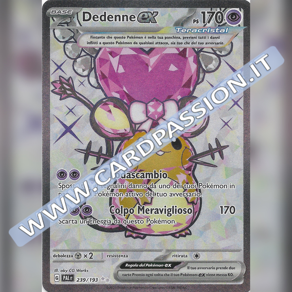 239/193 Dedenne ex Teracristal (Full Art) | Evoluzioni a Paldea