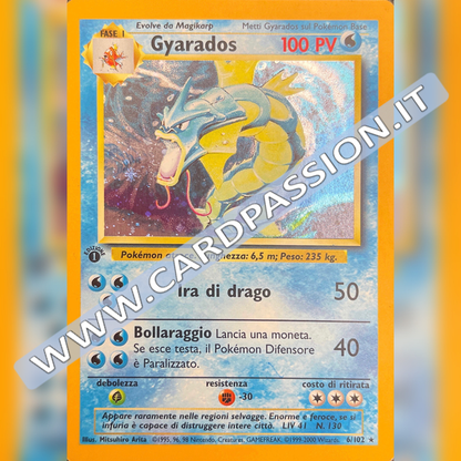 6/102 Gyarados Holo Prima Edizione Good + | Set Base (IT)