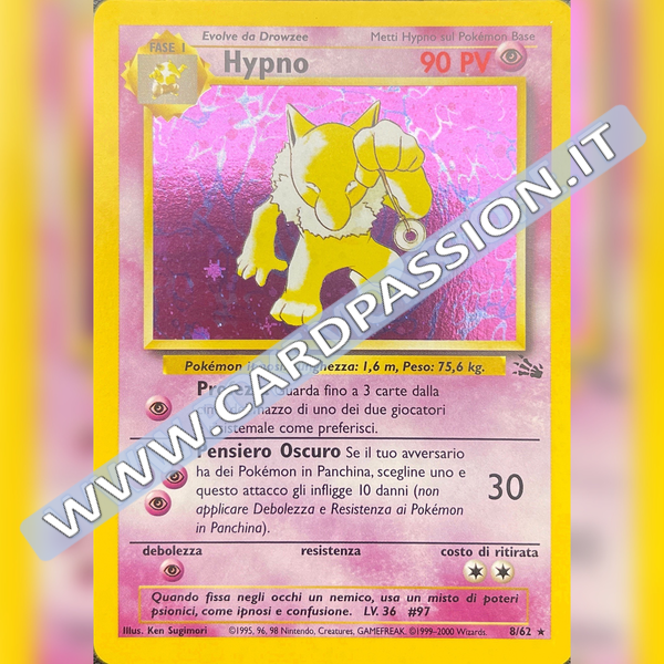 8/62 Hypno Holo Mint | Set Fossil (IT)