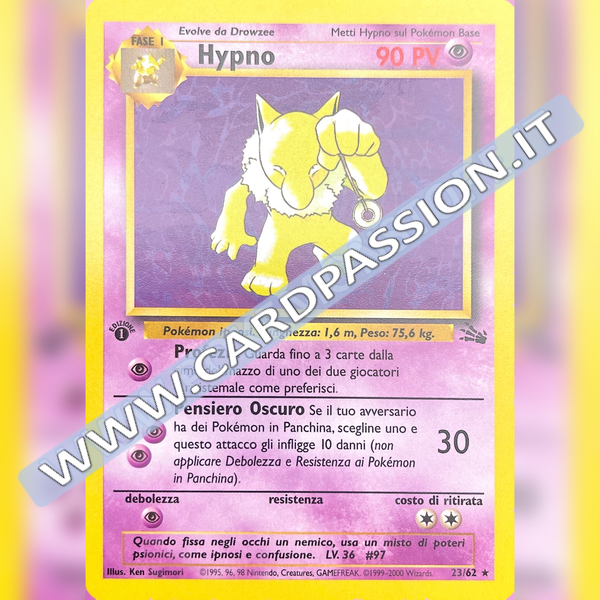 23/62 Hypno Prima Edizione Near Mint | Set Fossil (IT)