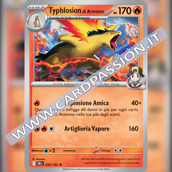 034/182 Typhlosion di Armonio Holo | Rivali Predestinati