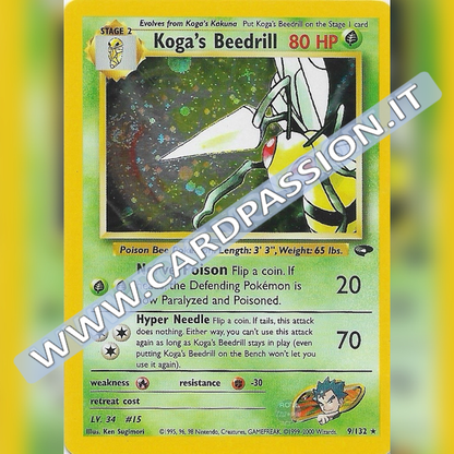 9/132 Koga's Beedrill Holo Good | Gym Challenge (EN)