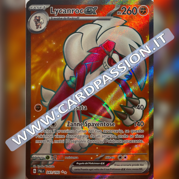 241/193 Lycanroc ex (Full Art) | Evoluzioni a Paldea