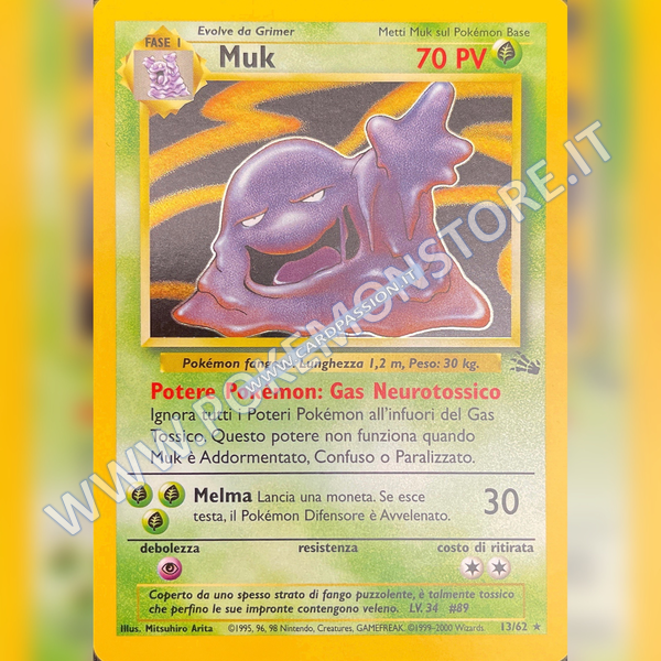 13/62 Muk Holo Near Mint | Set Fossil (IT)