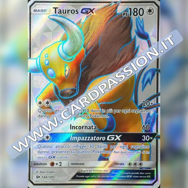 144/149 Tauros GX (Full Art) | Sole e Luna - Card Passion