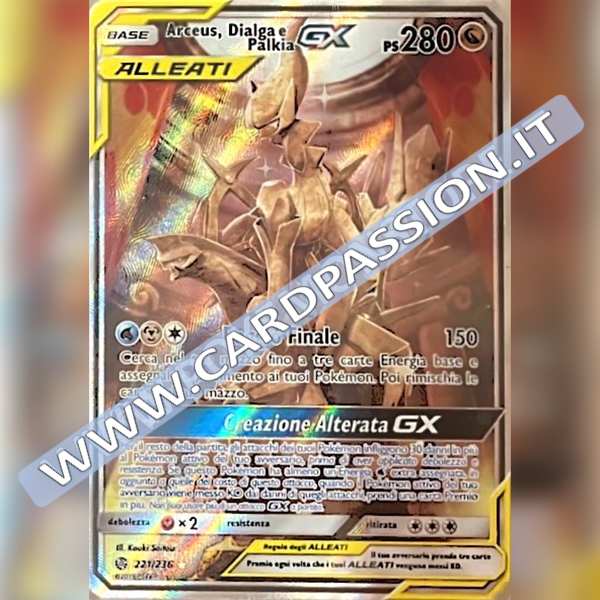 221/236 Arceus, Dialga e Palkia GX (Full Alternative Art) | Eclissi Cosmica - Card Passion