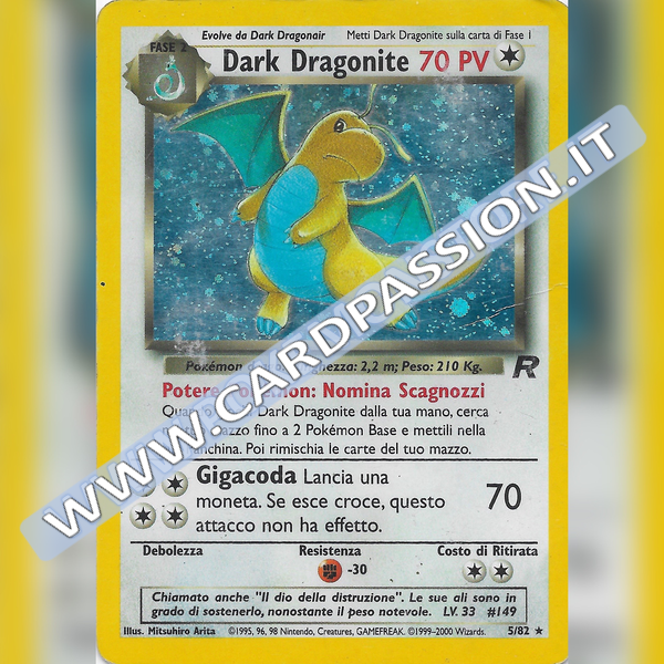5/82 Dark Dragonite Holo Poor | Team Rocket (IT)