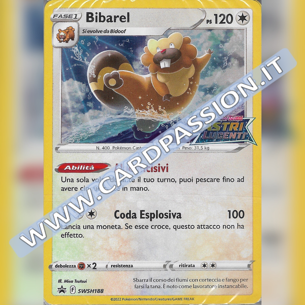 SWSH188 Bibarel Holo (Stamped) | Black Star Promo - Card Passion