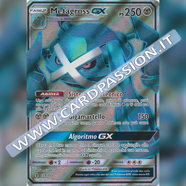 139/145 Metagross GX (Full Art) | Guardiani Nascenti