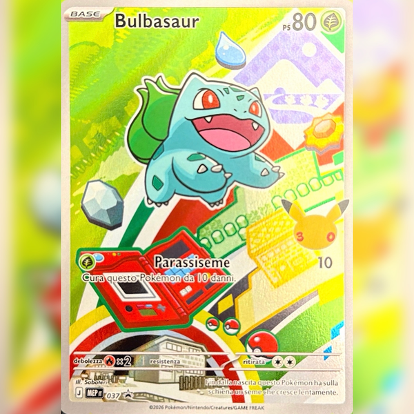 MEP037 Bulbasaur Illustrazione Rara | Black Star Promo (IT)