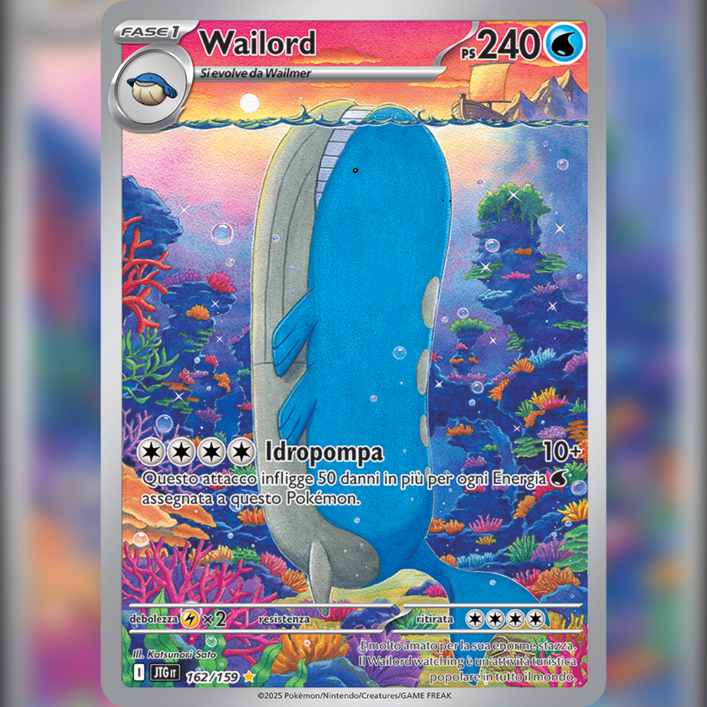 162/159 Wailord Illustrazione Rara | Avventure Insieme