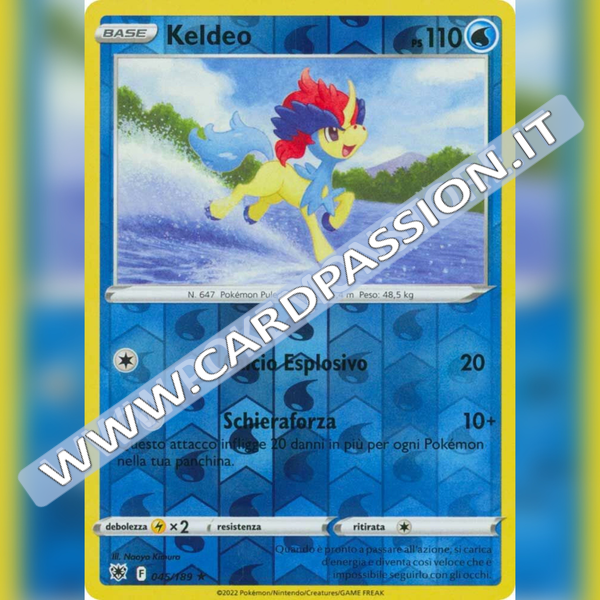 045/189 Keldeo Rara Reverse | Lucentezza Siderale - Card Passion