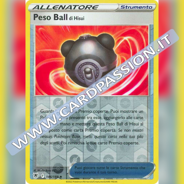 146/189 Peso Ball di Hisui Non Comune Reverse | Lucentezza Siderale - Card Passion