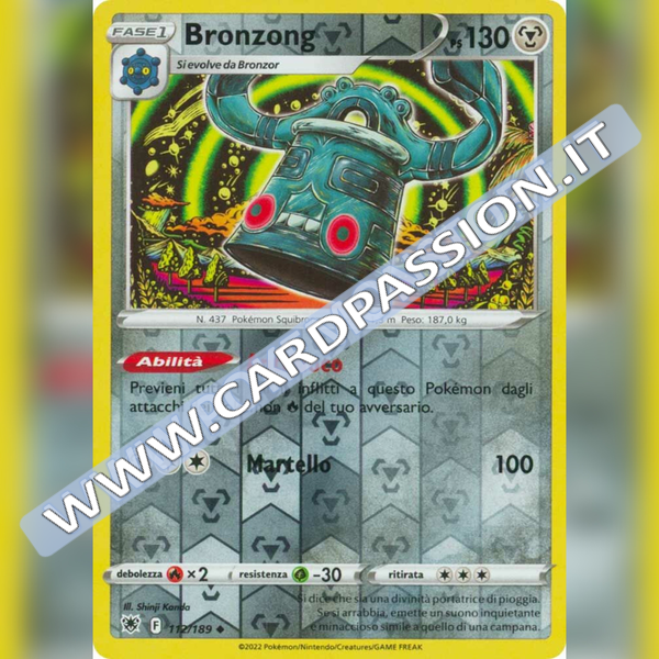112/189 Bronzong Non Comune Reverse | Lucentezza Siderale - Card Passion