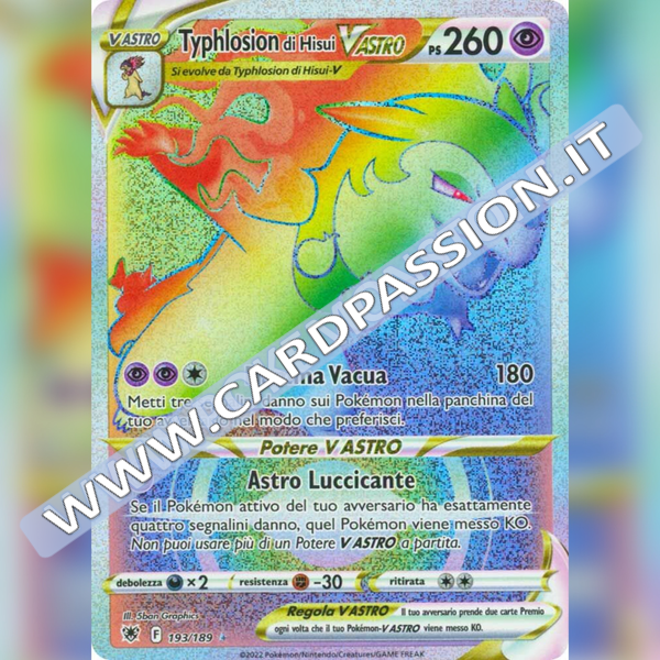 193/189 Typhlosion di Hisui VAstro Hyper | Lucentezza Siderale - Card Passion