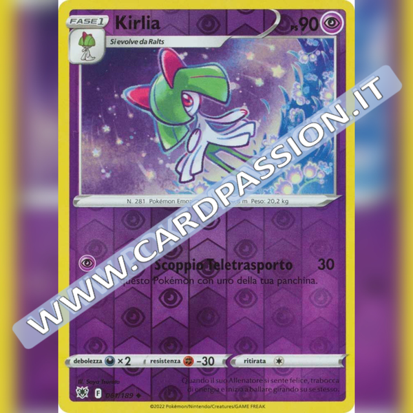 061/189 Kirlia Non Comune Reverse | Lucentezza Siderale - Card Passion