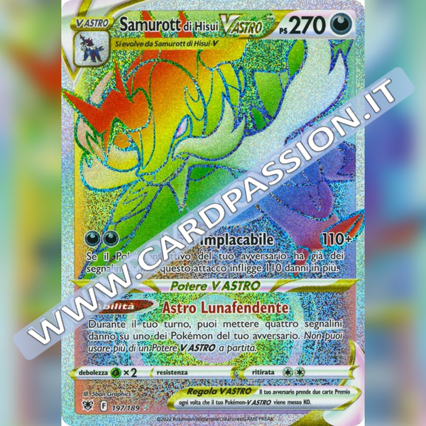 197/189 Samurott di Hisui VAstro Hyper | Lucentezza Siderale - Card Passion