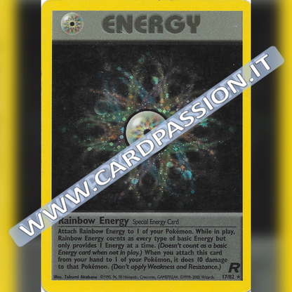 17/82 Rainbow Energy Holo Played | Team Rocket (EN)