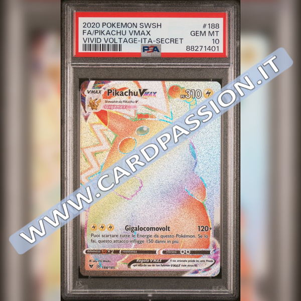 188/185 Pikachu VMax Hyper | Voltaggio Sfolgorante - PSA 10