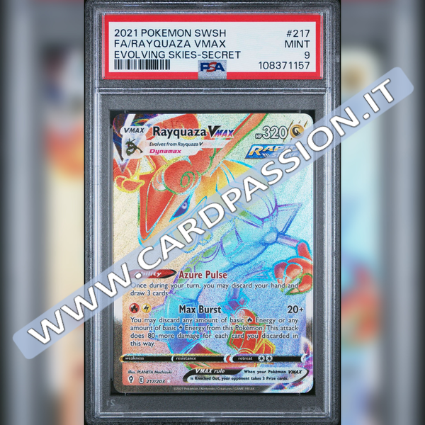 217/203 Rayquaza VMax Hyper | Evolving Skies - PSA 9