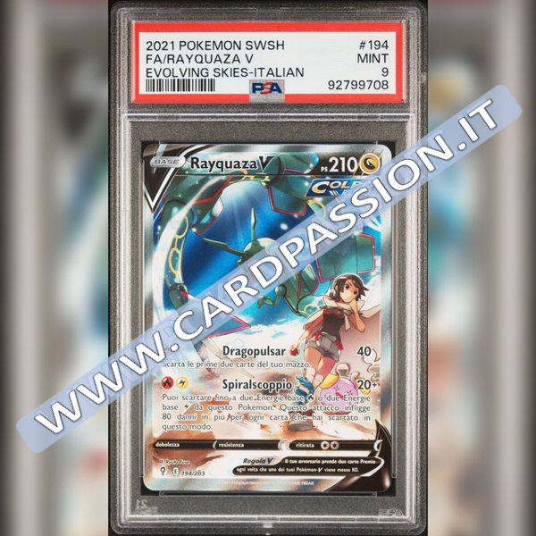 194/203 Rayquaza V Alternative Art | Evoluzioni Eteree - PSA 9