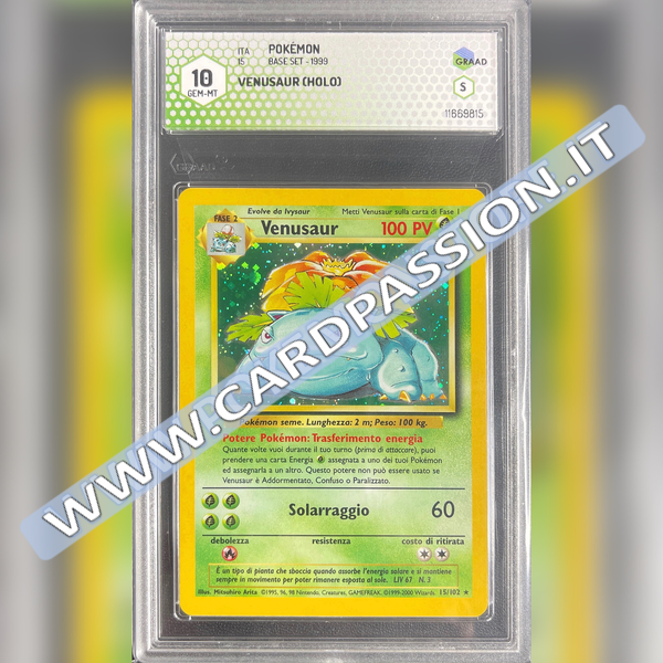 15/102 Venusaur Holo | Set Base - Graad 10