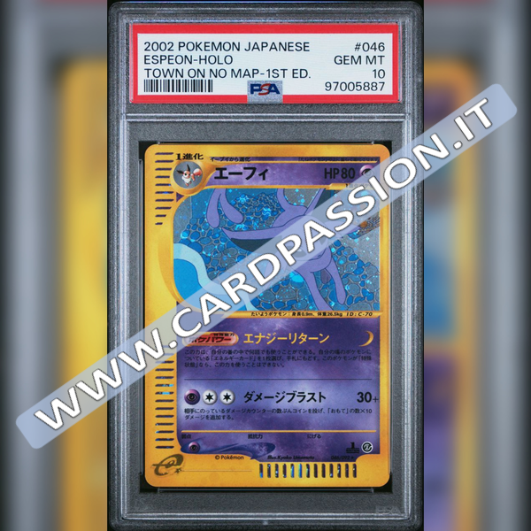 046/092 Espeon Holo 1st Ed. | Town On No Map – PSA 10